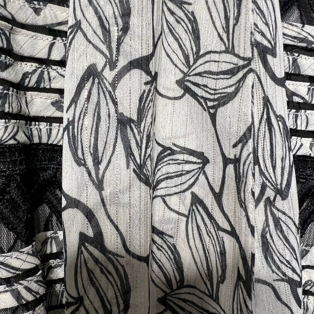 Sachin & Babi Silk Floral Tule Chevron Neck Tie Sample Dress 🔥 - Picture 7 of 10